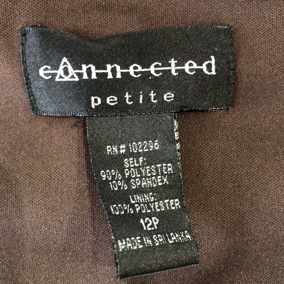 VTG 90s Connected Apparel Y2K Dark Brown Velvet A-Line Sweetheart Neck, 12P - Picture 5 of 10